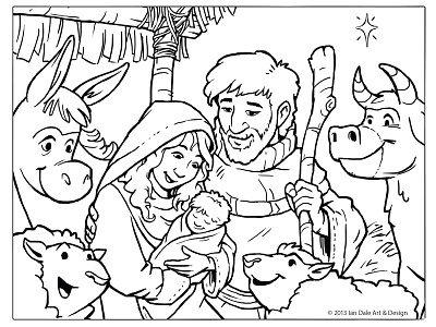 Christmas Coloring Page Free Download By Ian Dale On Dribbble