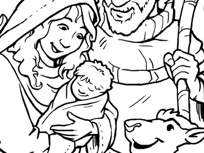 Christmas Coloring Page - Free Download by Ian Dale on Dribbble