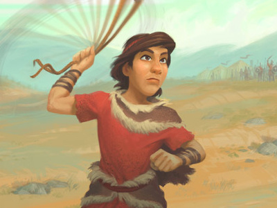 David and Goliath bible character courage david digital painting faith focus goliath illustration painting sketch dailies