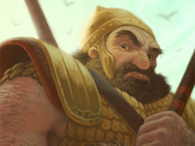 Goliath bible character david digital painting faith giant goliath illustration painting sketch dailies warrior