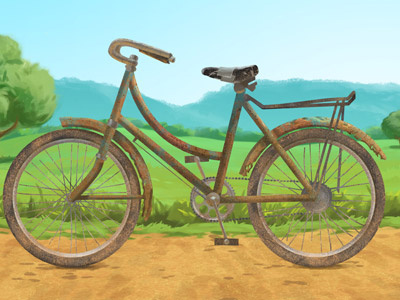 Theresa's Bicycle bicycle cause charity childrens digital painting humanitarian illustration kids painting storybook