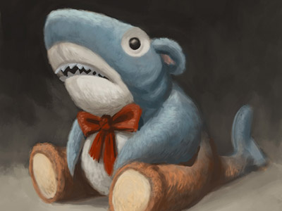 #Sharkbear animal bear concept digital painting illustration painting shark sketch stuffed toy toy