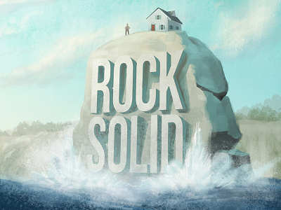 Rock Solid bible brush church digital painting drawing illustration message messageseries painting photoshop series sermon