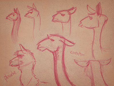 Live animals sketched at an art reception #2