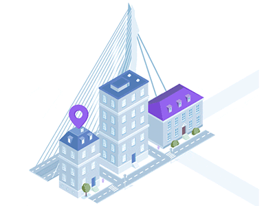 Customer journey for RIVA animation car city customer estate gif house isometric journey real rent ride