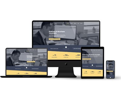 Responsive site for a lawyer blue france french internet lawyer lawyers paris site vitrine webdesign webdesigner yellow