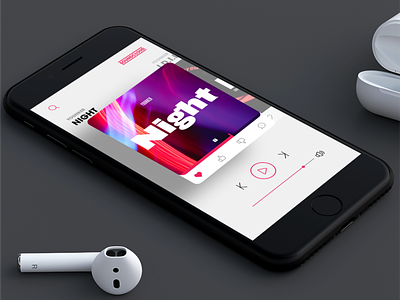 Younker - Music Player Minimalist daily ui 009 dailyui dailyui 009 dailyui9 iphone minimalist music music app player card player ui ui