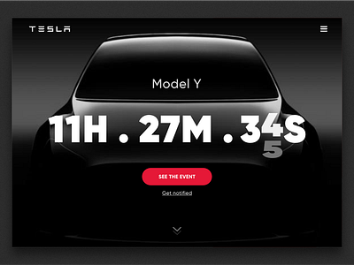 Daily UI #014 - Countdown Timer - Tesla concept countdown dailyui dailyui014 homepage interface landing layout minimal tesla ui user interface ux web web design