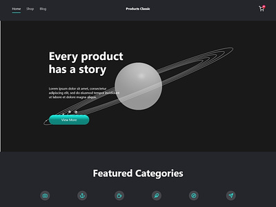 Ecommerce blogging website products design Classic