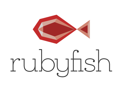 Rubyfish Logo chennai clean fish illustration light logo ruby serif
