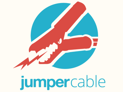 Logo for new in-house framework ... jumper cable! dragon illustration logo vector