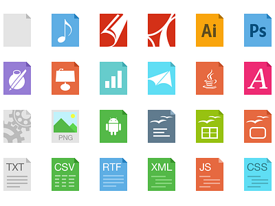 Flat Mimetype Icons file flat icons mimetype