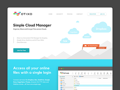 Cloud Manager Landing Page box cloud dropbox sugarsync