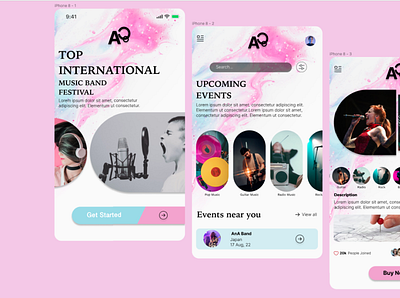 Music fesival international an mobile app mobile app ui design ux design ux research visual web design