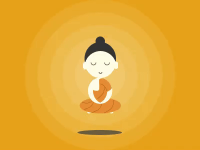 Cute Buddha animation buddha calm cute illustration meditate orange