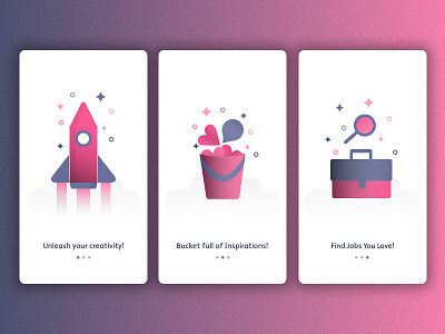 Dribbble Onboarding Screens - Concept (.sketch file download)