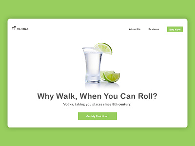 Vodka Landing Page Concept