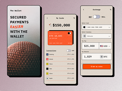 Crypto Wallet Mobile App Design