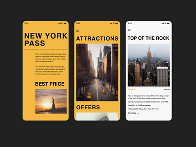 New York Pass Mobile App Redesign Concept