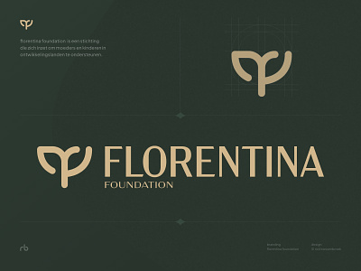 florentina foundation - logo design branding digitalrebrand flower flowericon icon iconic illustration logo logodesign rebrand
