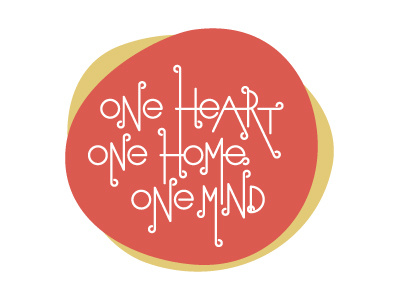 One Heart typography