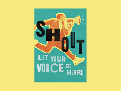 Shout graphic design loud shout typography yell