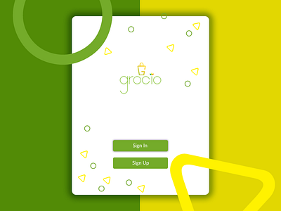 Grocio Sign Up design ui ux