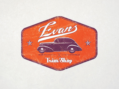 Evans Ts Shot automotive branding emblem hot identity logo rod sewing trim typography upholstery vintage