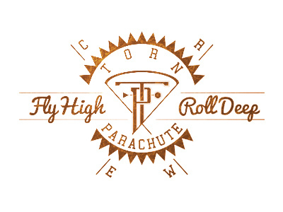 Torn Parachute Motif apparel branding emblem fashion identity logo motif