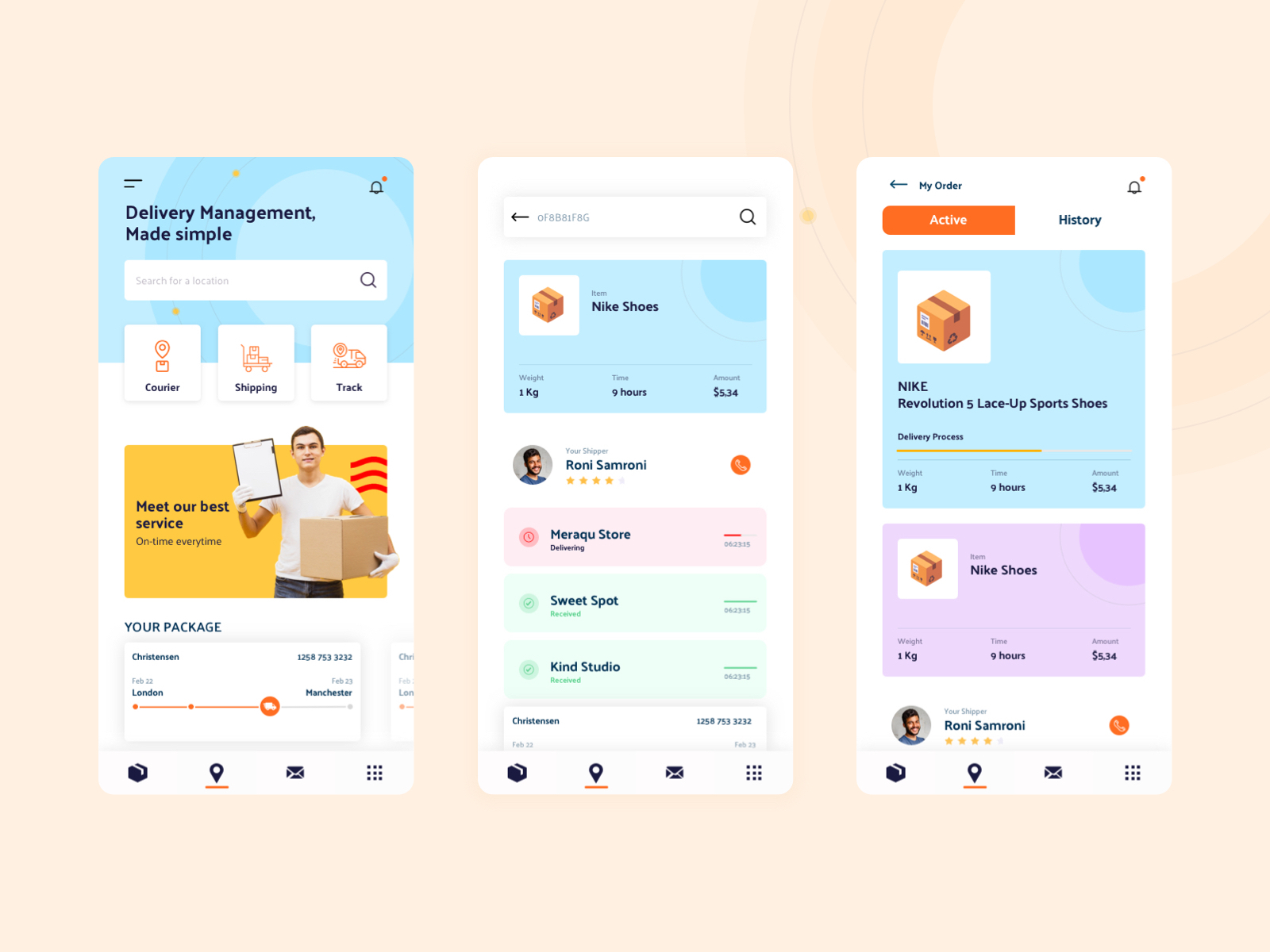 Delivery Management, Mobile App Design. by Hamid UI UX Designer on Dribbble