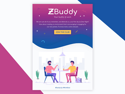 ZBuddy buddy design gradiant illustration logo mailer minimal work flow