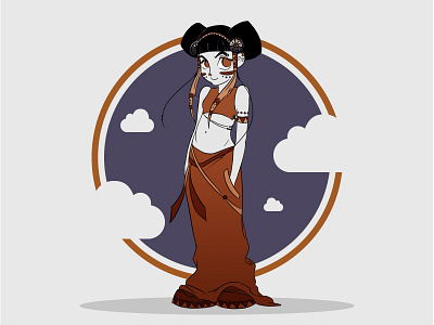 Indian Girl ancient character design clouds girl indian indian girl indian woman woman