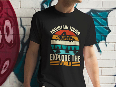 Mountain Tours Explore The World logo logo design t shirt t shirt design vintage vintage t shirt