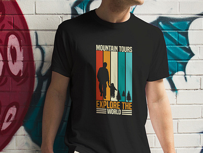 Mountain Tours Explore The World branding design graphic design illustration logo logo design t shirt t shirt design ui vintage vintage t shirt