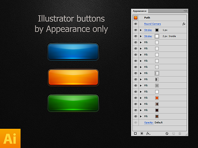 Illustrator Buttons ai appearance button free freebie illustrator psddd vector