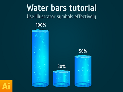 Water Bars Tutorial ai free freebie illustrator infographic psddd tutorial vector water