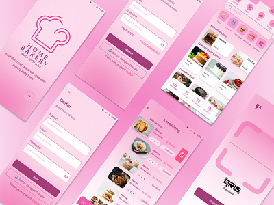 Home Bakery app branding cakeshop design graphic design illustration online ui