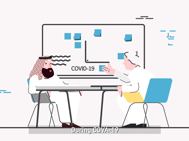 Arab characters 2d animation after effect animation arab character animation illustration motion