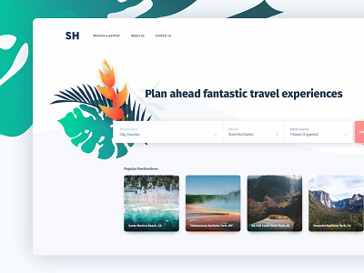 Fantastic Travel Experiences app cards ladning page planner travel travel app trip ui ux website