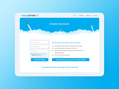 Web UX/UI Software Design: Cloud storage