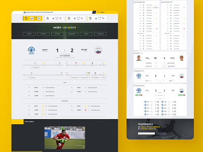 Web UX/UI Design: Football Match Page