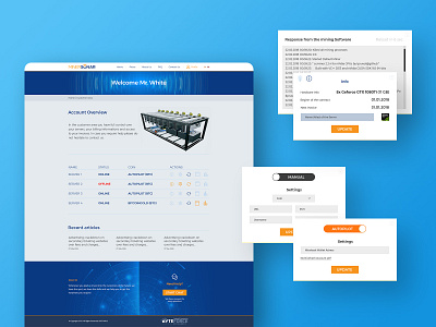 Web portal: Crypto hosting & remote control design illustration interaction design logo product responsive ui web
