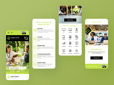 Mobile Redesign Support page design interaction design product responsive ui ux web