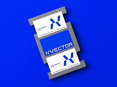 Business cards design for technology company Xvector business card robot robotics robotics logo tech tech logo technology technology company identity technology company logo technology logo vector