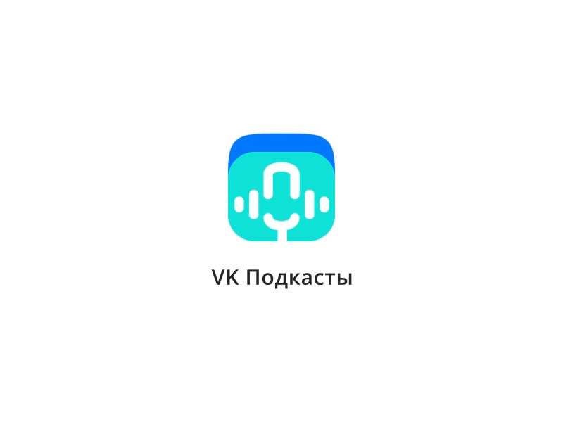 VK Podcasts - Test Task affter effects animation app brand design headphones logo microphone podcast practice sound sub brand task test vk vkontakte