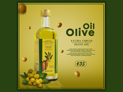 Social Media Olive Oil Product post Banner Template Design