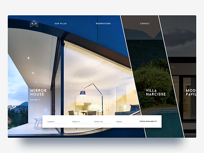 Mirror House, landing page architecture desktop house landing modern ui ux web design website