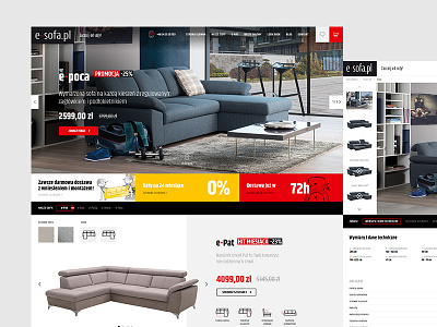 e-sofa design ecommerce shop shoper sofa ui ux