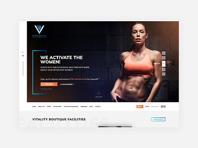 Gym Concept design fitness gym modern slider ui ux webdesign website