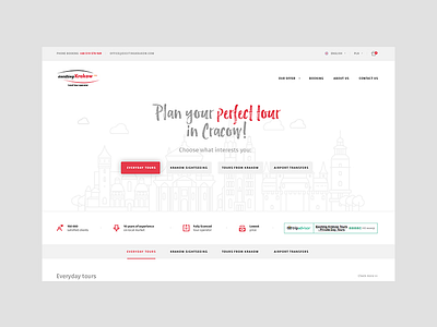 Exciting Krakow cracow krakow template tour tourist travel typography ui ui ux ui design ux webdesign website